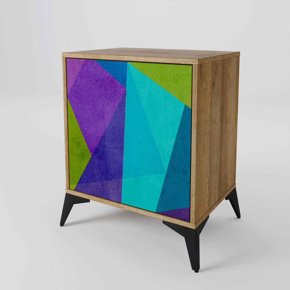 SIDEBOARD COLD SHOWCASE, Eichefarben, 57,5x42x57,5 cm, Ohne Füße - Eichefarben/Multicolor, Holzwerkstoff (57.5/57.5/42cm) - SpaceRebels