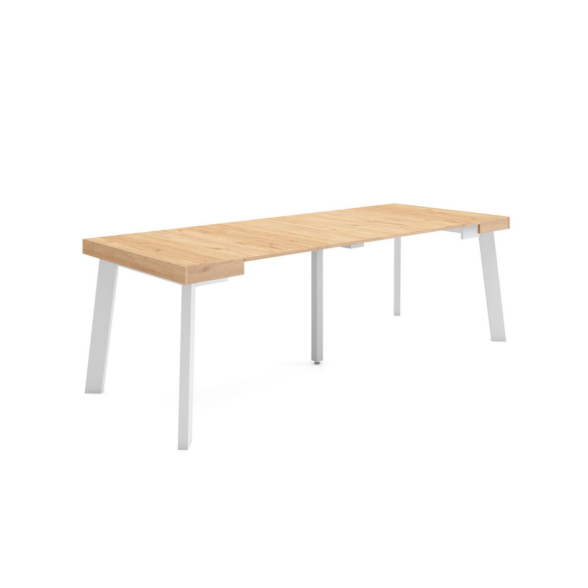 KONSOLENTISCH ausziehbar 58 bis 222cm, für 10 Gäste, eiche, 90/58/73cm - Eichefarben, Holzwerkstoff (90/222/73cm) - Skraut Home