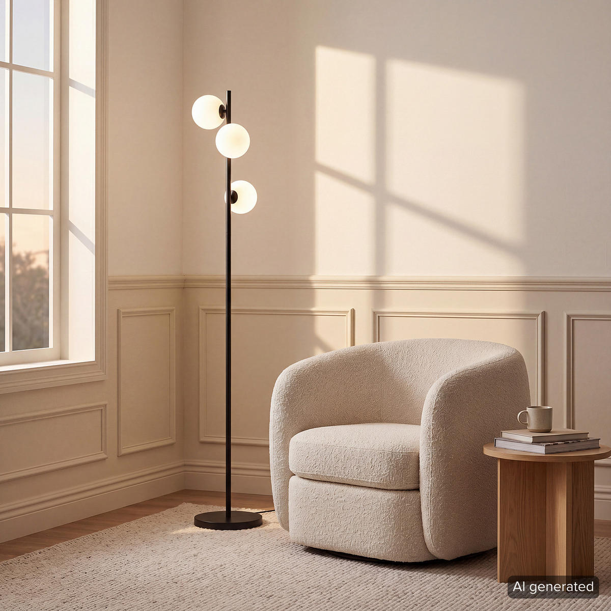 STEHLEUCHTE - Metall - Schwarz, Glas/Metall (28/28/153cm) - home24