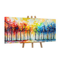 GEMÄLDE Farben der Natur auf Keilrahmen 115x50 cm - Multicolor, Holz (115/50cm) - YS-art gallery