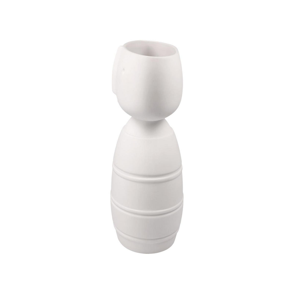 VASE "CARO" Studio 8 Vultus weiß 22 cm - Weiß, Keramik (22cm) - Goebel