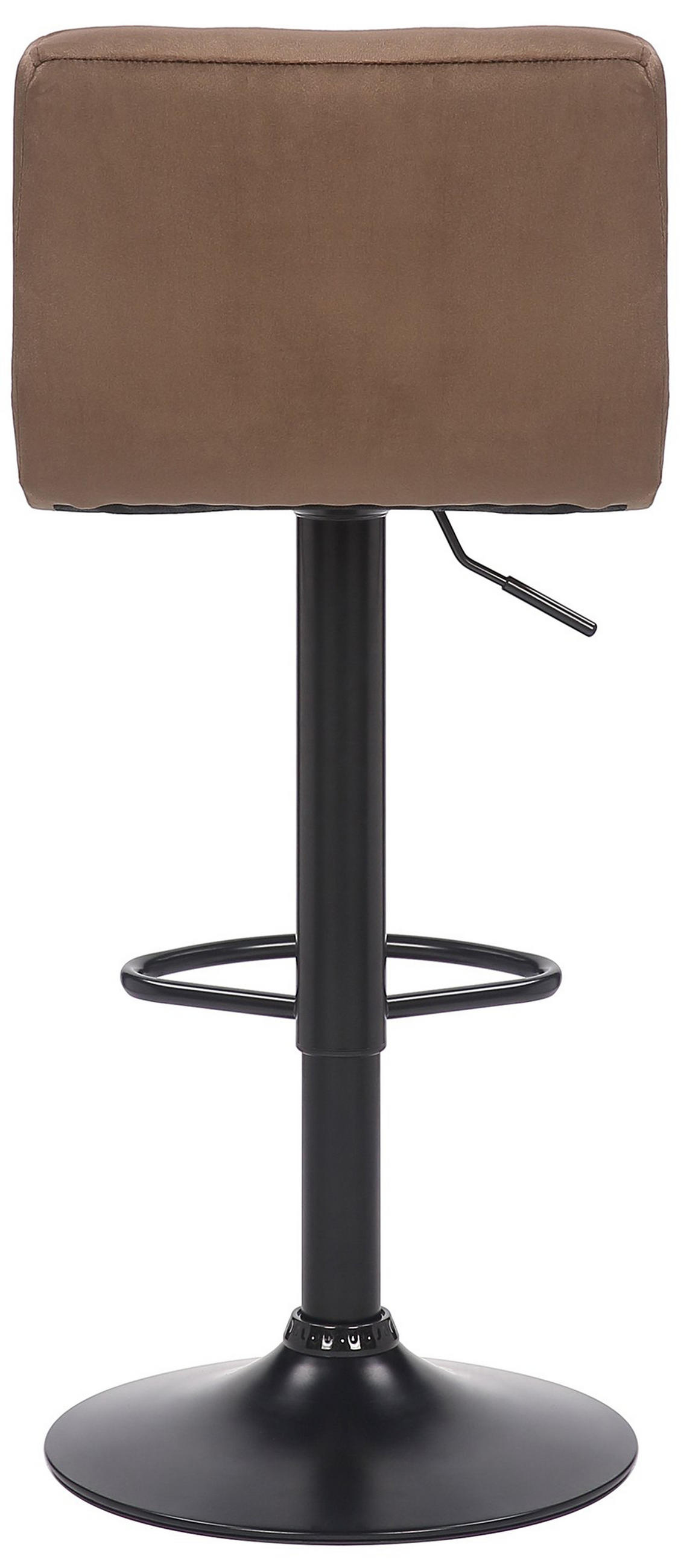 BARHOCKER 4er Set Fenai Samt braun - Schwarz/Braun, Textil/Metall (40/106/40cm) - TPFLiving