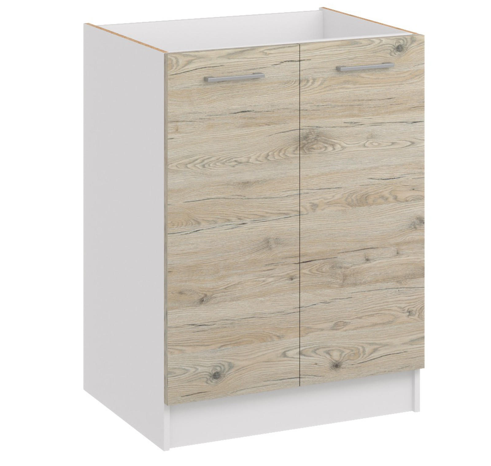 KÜCHENUNTERSCHRANK D60 2D eiche bordeaux - Bordeaux, Holzwerkstoff (60/82/44cm) - roe furniture