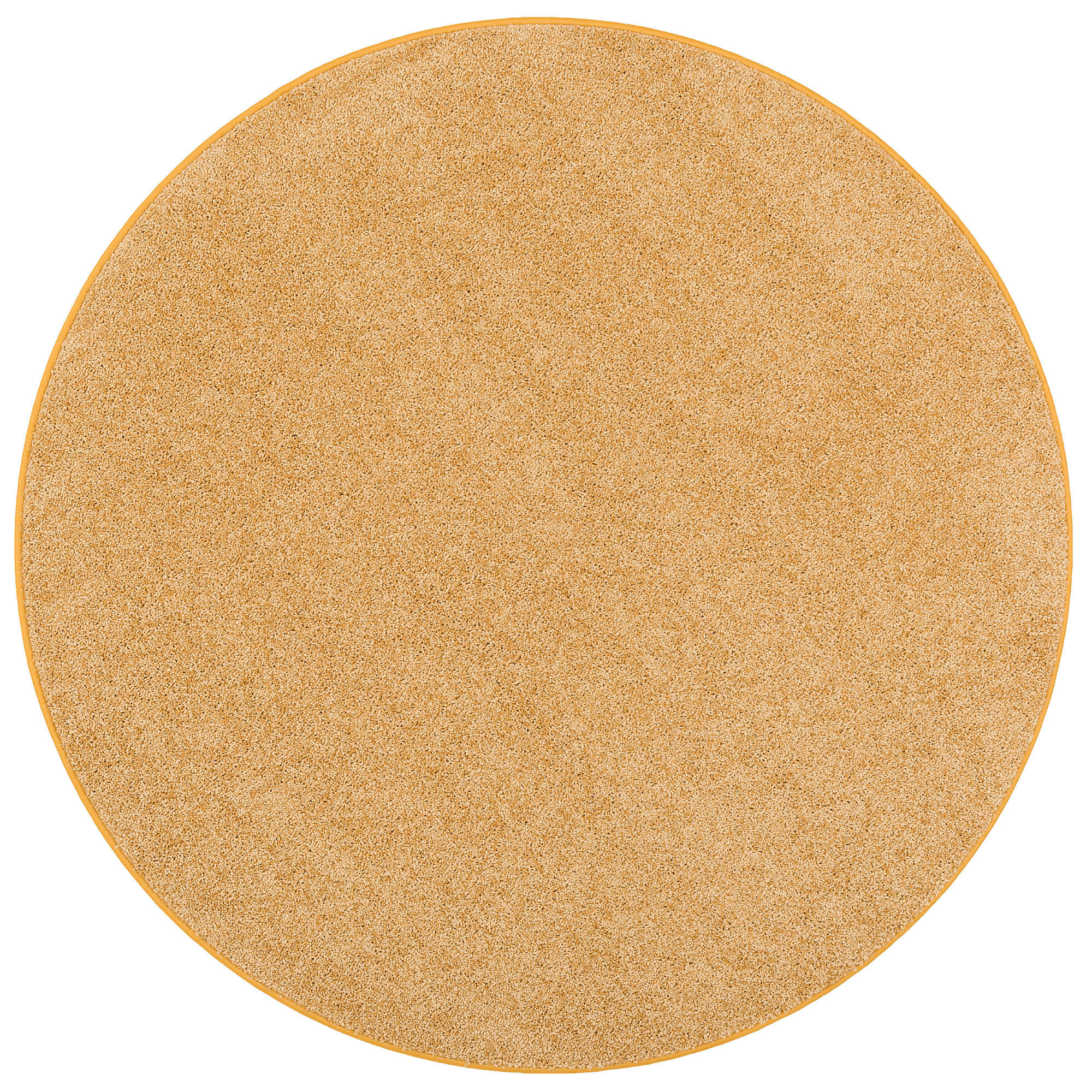 HOCHFLOR VELOURS TEPPICH COTTAGE RUND - Currygelb, Textil (100/100cm) - Snapstyle