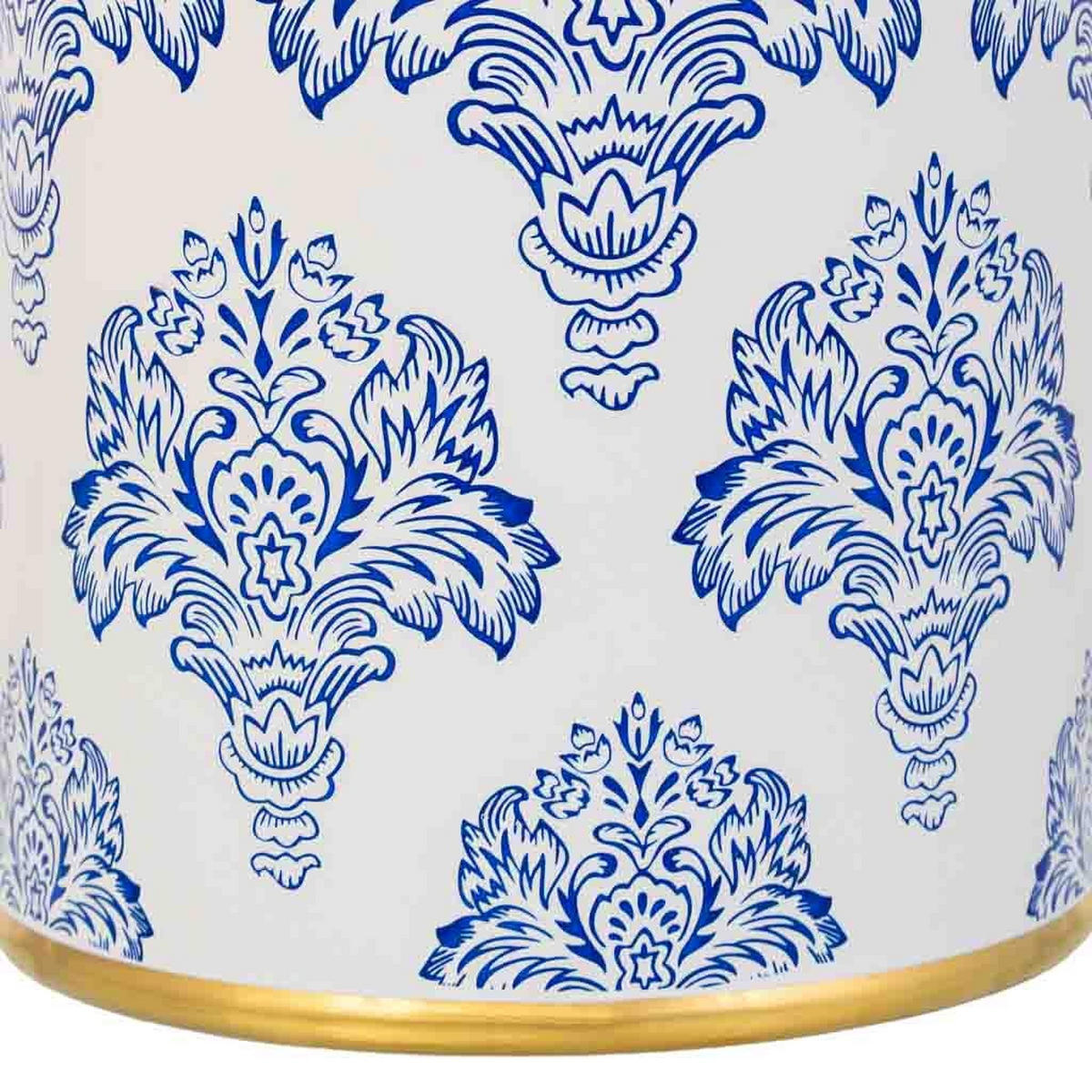 VASE aus Keramik, weiß, 17x27cm - Blau, Keramik (27cm) - Wanderlust