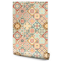 VLIESTAPETE Orientalische Fliesenmosaik-Optik – Bunt – 50x1000 cm - Multicolor, Papier (50/1000cm) - Muralo