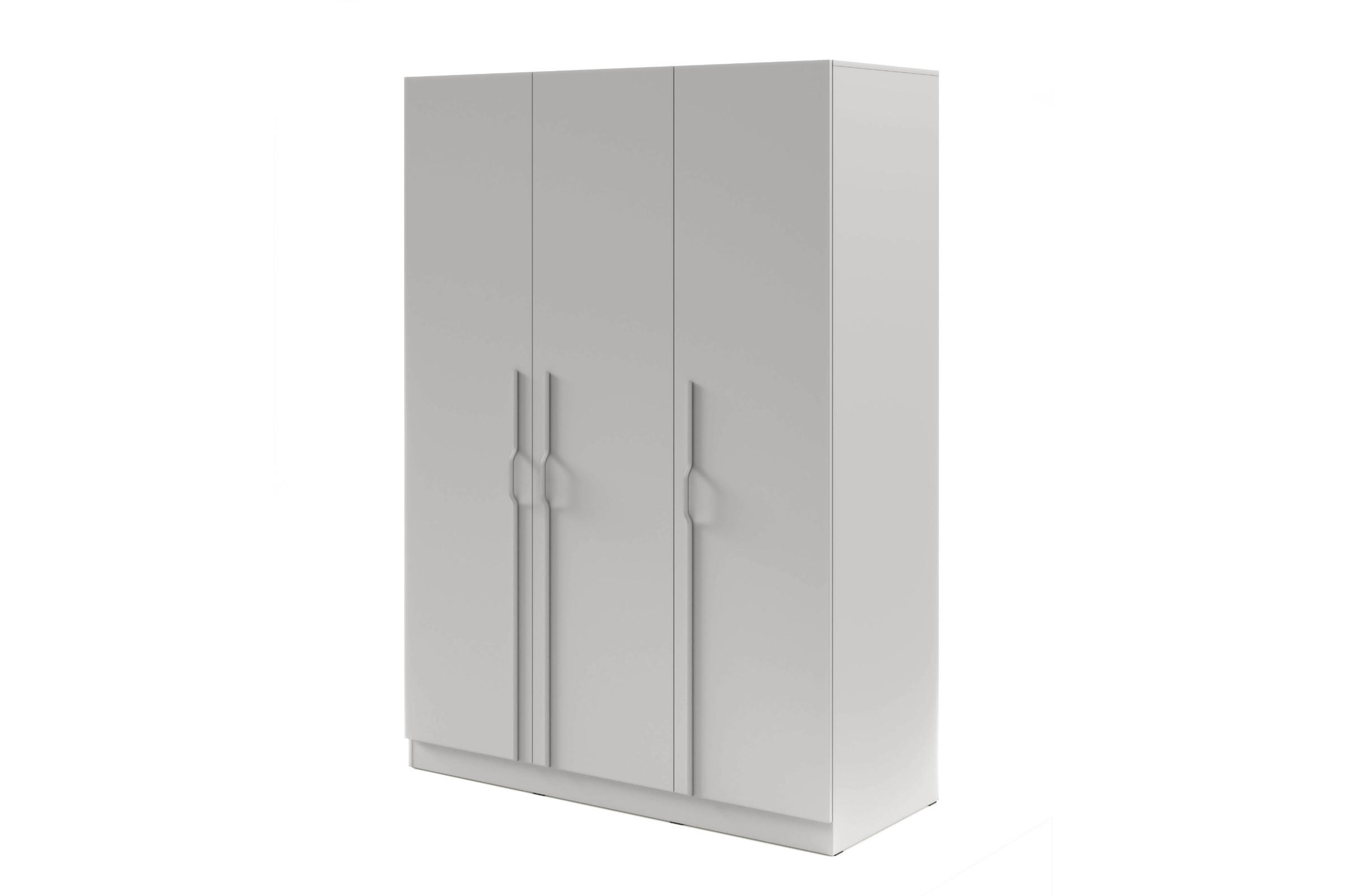 Deine Möbel 24 Drehtürenschrank Grau 150x210x61 cm