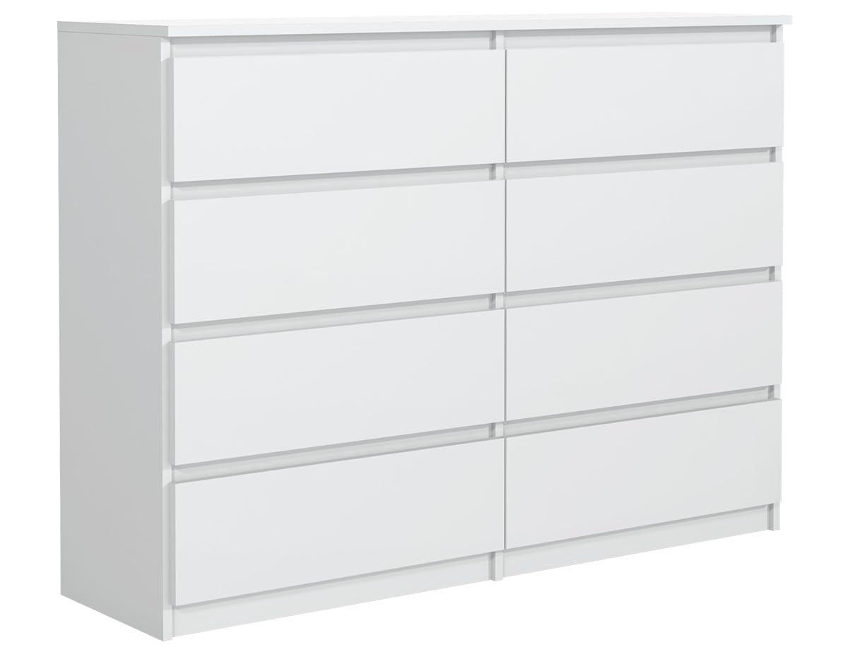 KOMMODE mit Schubladen Weiß 120x101,5x39 cm - Weiß, Holzwerkstoff (120/101/39cm) - MebLocker