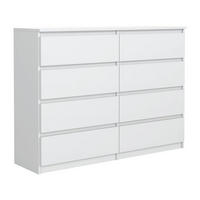 KOMMODE mit Schubladen Weiß 120x101,5x39 cm - Weiß, Holzwerkstoff (120/101/39cm) - MebLocker