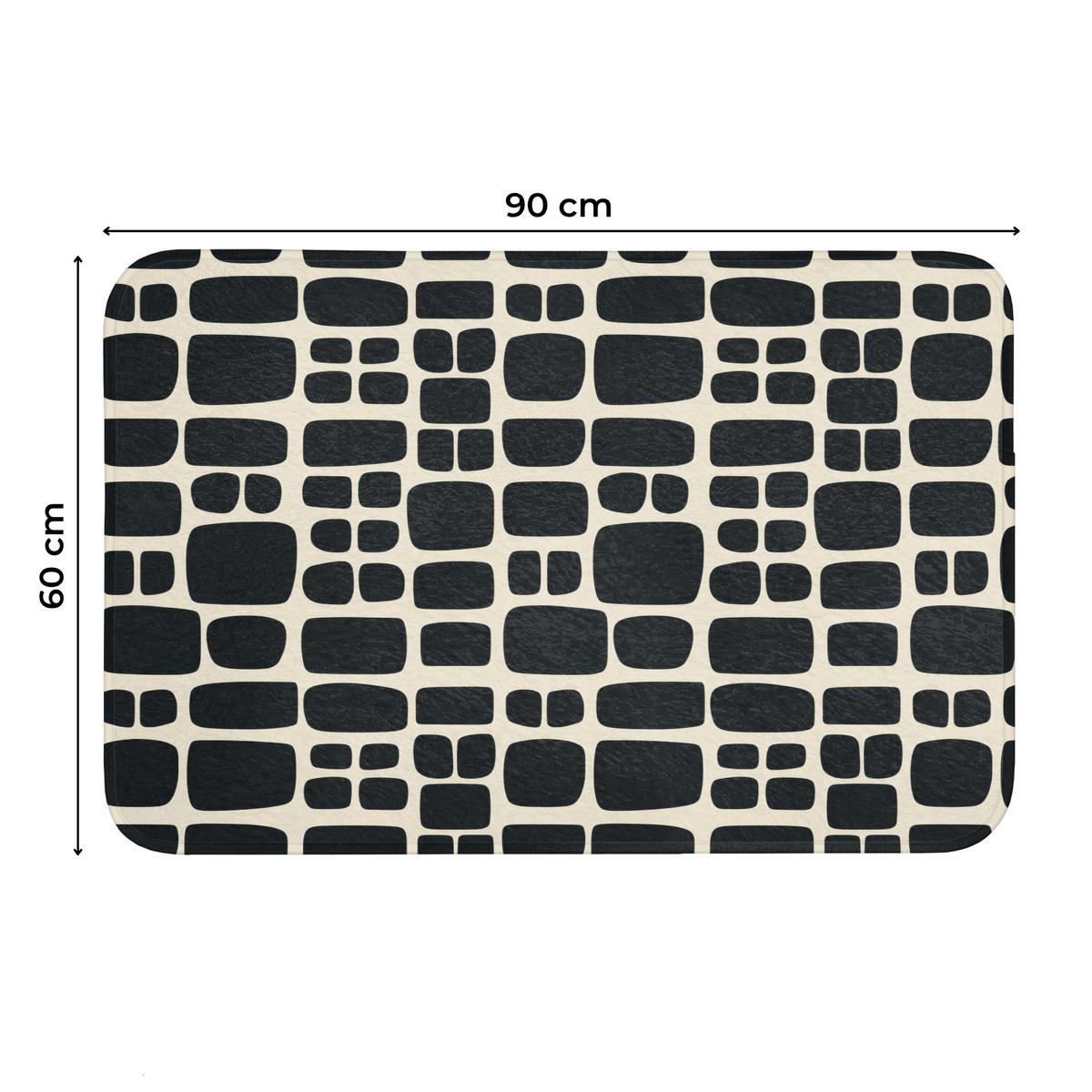 WC PŘEDLOŽKA Moderní - organické - černé 90x60 cm - antracitová, textil/plast (90/1cm) - OnlyWow