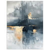 POSTER Kunst - Grau - Gold - Abstrakt 60x80 cm - Dunkelgrau, Papier (60/80/0.1cm) - MuchoWow