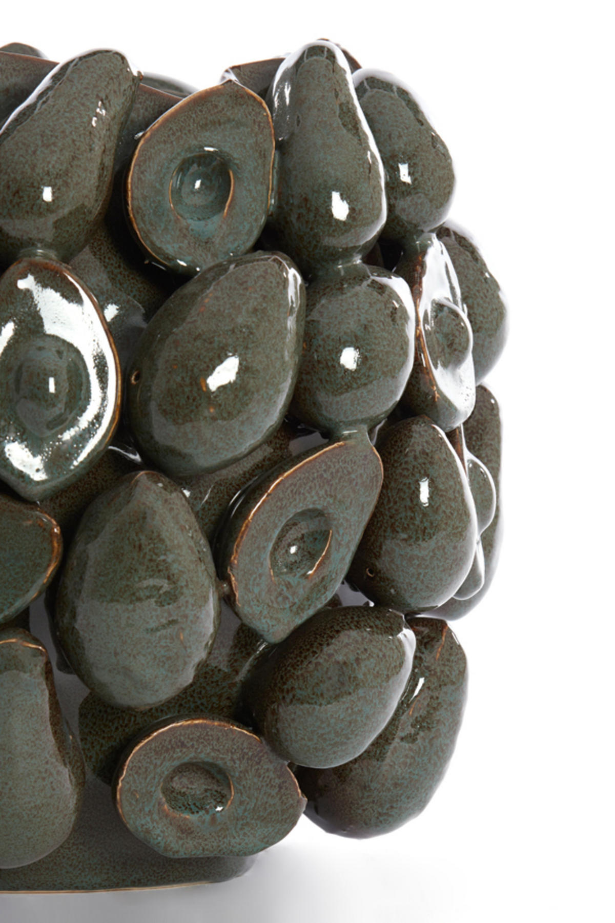 VASE Avocado Braun Ø36/31,5 cm - Braun, Keramik (31.5cm) - Light & Living