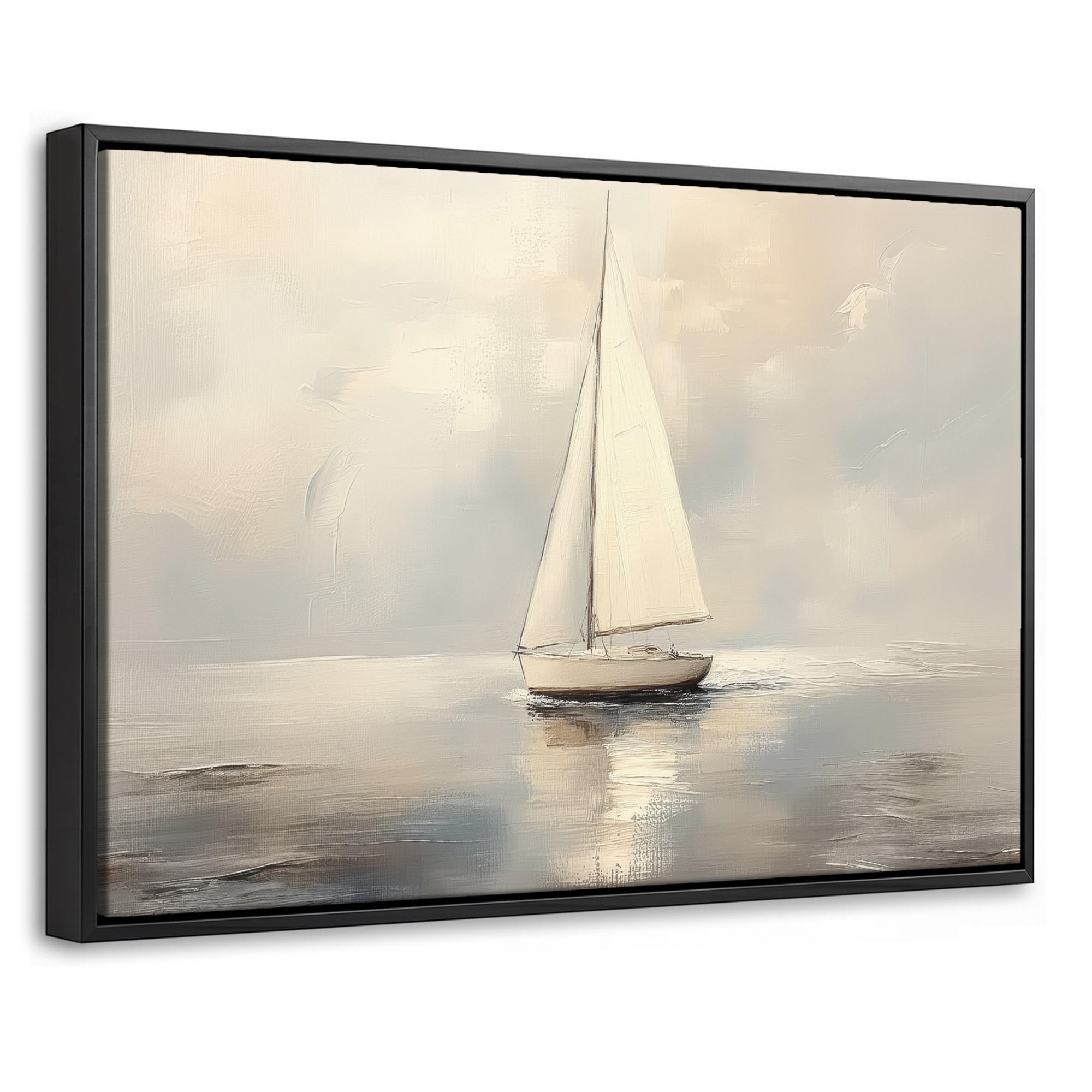 MuchoWow Leinwand Creme 60x40 cm