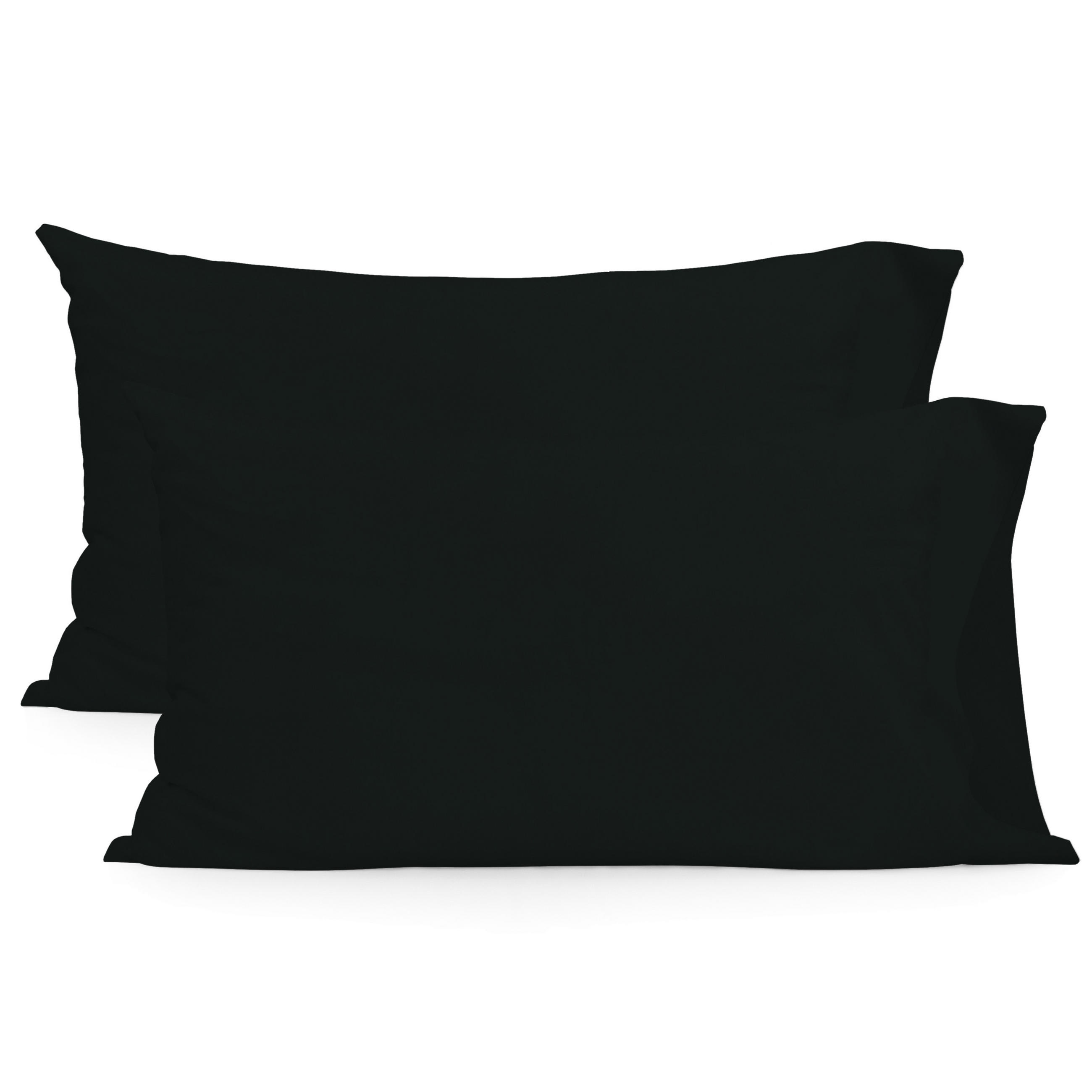 KISSENBEZUG basic 50x75 cm (x2) schwarz - Schwarz, Textil (50/75cm) - Happy Friday