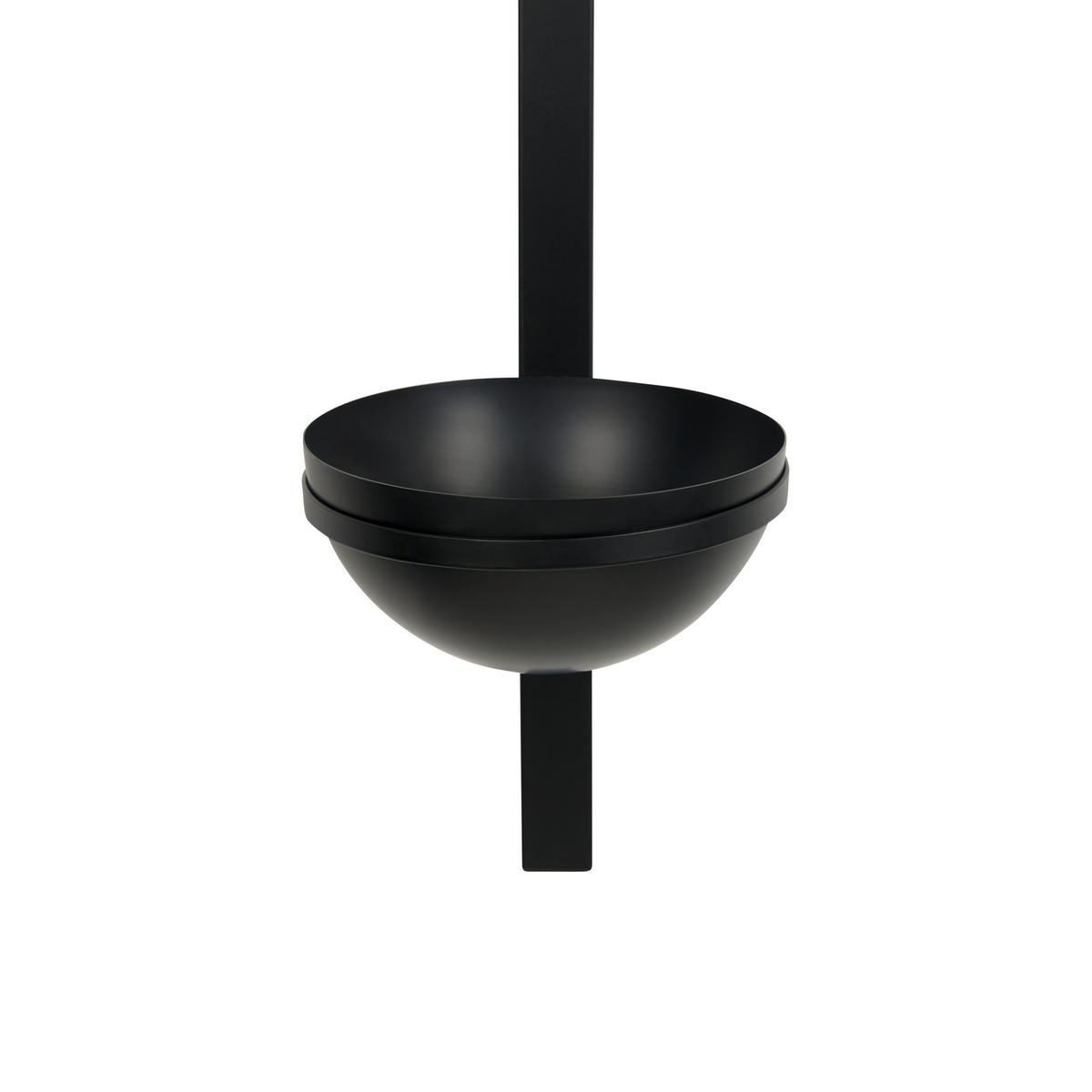WANDLEUCHTE Isabella 17/15/86 cm - Schwarz, Glas (15/86/17cm) - Beliani