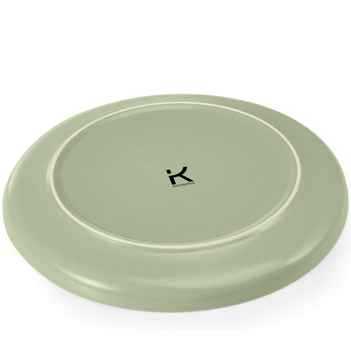 TELLER-SET VICTO 6-tlg Speiseteller - Grün, Keramik (27cm) - KONSIMO®