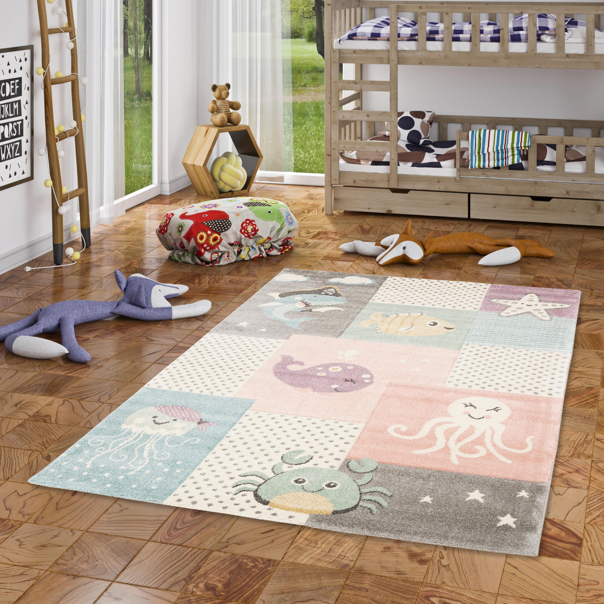 KINDER TEPPICH MAUI KIDS UNTERWASSERWELT - Multicolor, Textil (140/200cm) - Pergamon