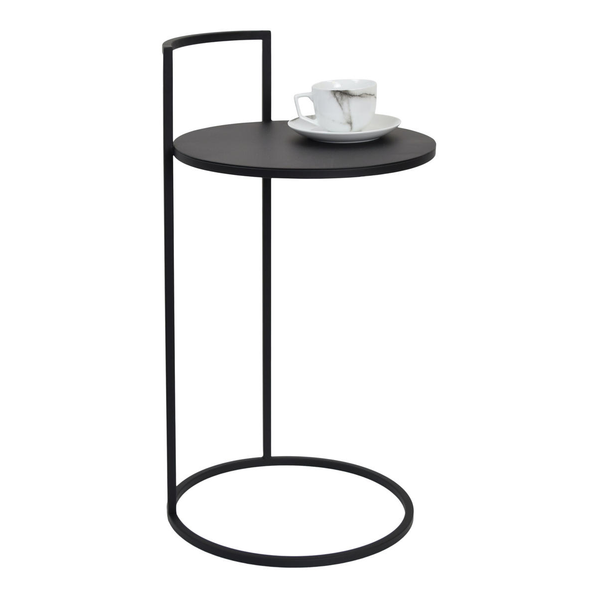 BEISTELLTISCH Jimmy Schwarz - Schwarz, Metall (35/35/66cm) - LOFT42