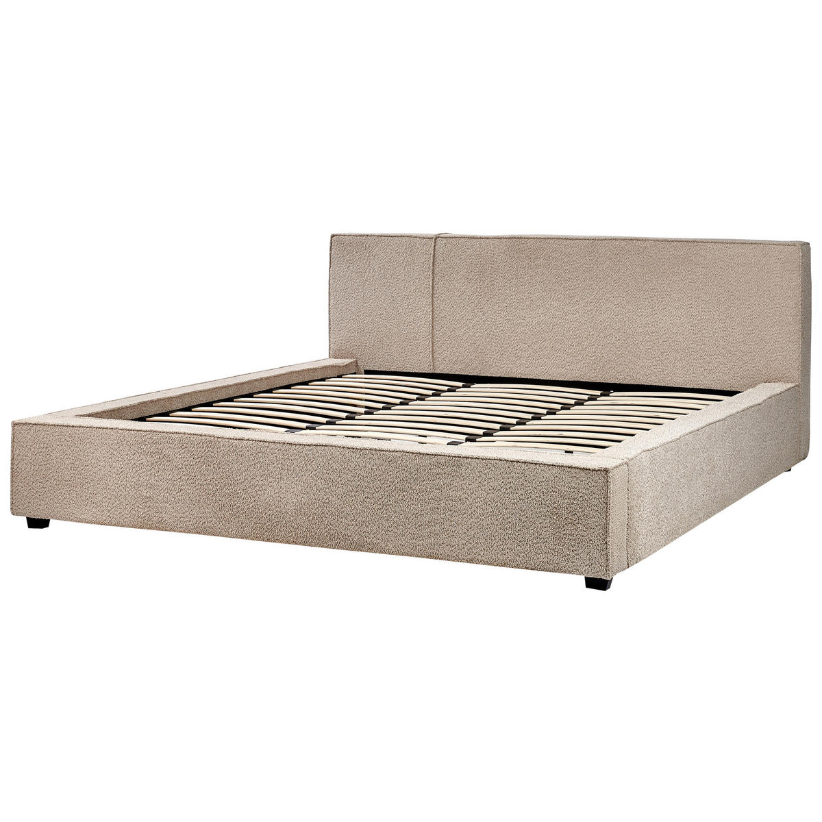POLSTERBETT mit Lattenrost 180x200 cm Beige Mirande - Taupe, Textil (180/200cm) - Beliani