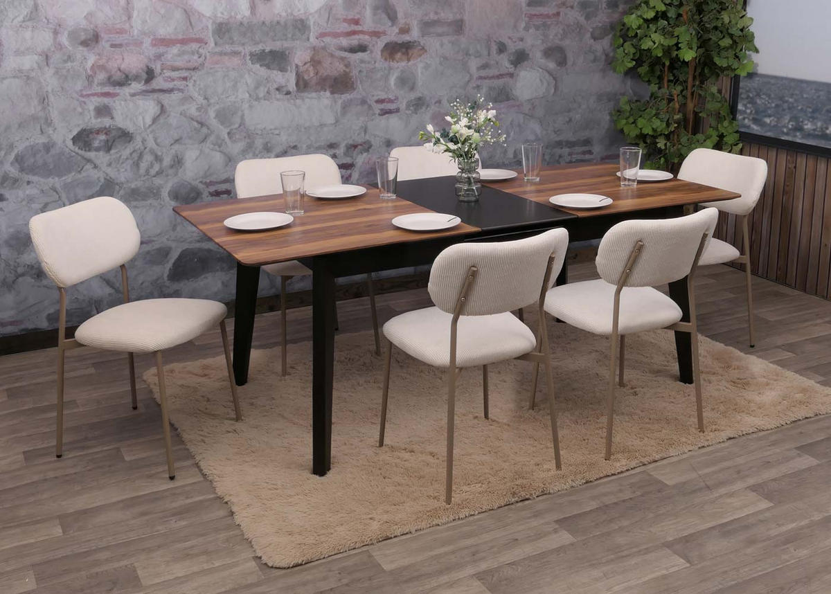 ESSZIMMERSTUHL Beige 6er-Set - Beige, Textil (44/83/52cm) - MCW