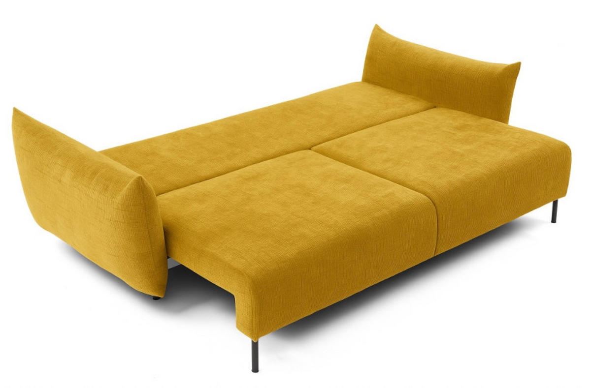 SOFA 3-SITZER Gelb ADA Mit Schlaffunktion Und Bettkasten Chenille - Gelb, Textil (240/90/108cm) - Sepro Meble