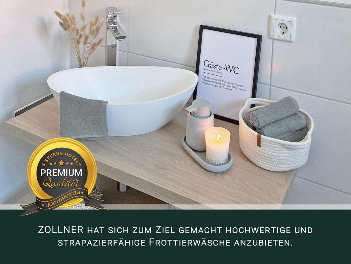 SEIFTÜCHER, 10er-Set, 30x30 cm, 100% Baumwolle, Grau - Hellgrau, Textil (30/30cm) - Zollner