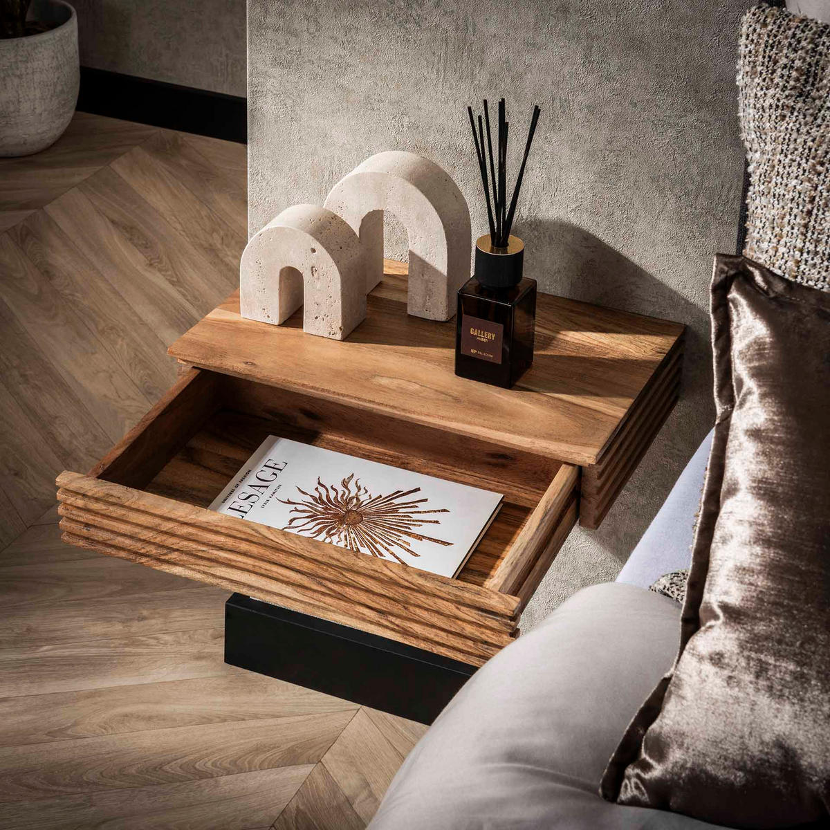 NACHTTISCH Layer Braun 25/40/ 8 cm - Braun, Holz (40/8/25cm) - Hoyz Collection