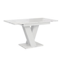 ESSTISCH Bianco Weiß Marmoptik Ausziehbar 120 - 160 cm - Weiß, Holzwerkstoff (120/80/75cm) - PROSPERO