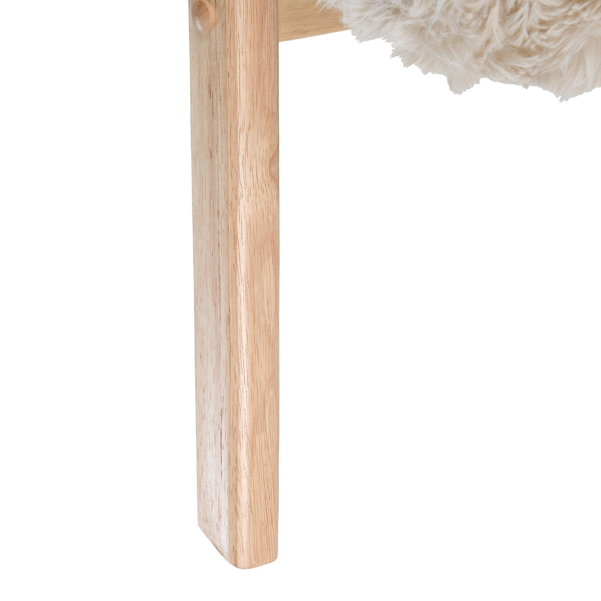 SESSEL Hellbeige Kisa - Beige/Braun, Kunststoff (74/84/80cm) - Beliani