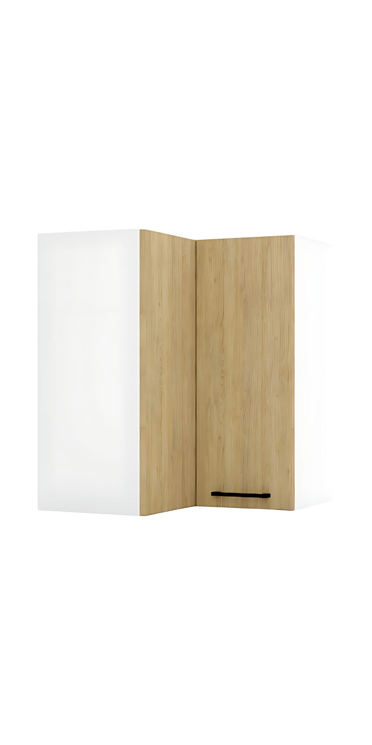 ECKHÄNGESCHRANK WRN P/L - Dnoria - Platzsparende Lösung mit Stil - Eiche Artisan, Holz/Metall (60/72/60cm) - ROYAL24_MARKT