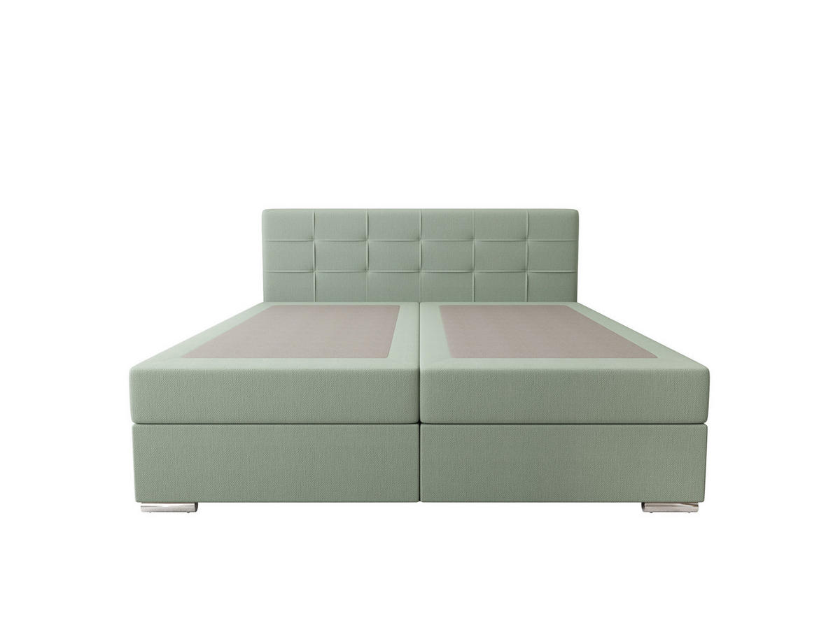 BOXBETT ZILANO 1 mit Matratze H3 und Topper 140x200 Cosmic 16 - Grün, Holz/Textil (140/200cm) - Bedante