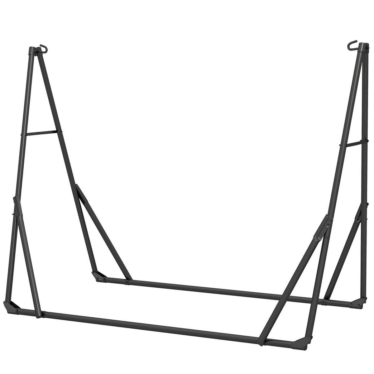 HÄNGEMATTENGESTELL DE-07067 klappbar & verstellbar (290/175 cm), mit Tragetasche Schwarz - Schwarz, Metall (78/290/100cm) - ComfortXL