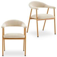 ESSZIMMERSTÜHLE ARLO 2er-Set cremeweiß - Creme, Textil (49/79/50cm) - IDIMEX