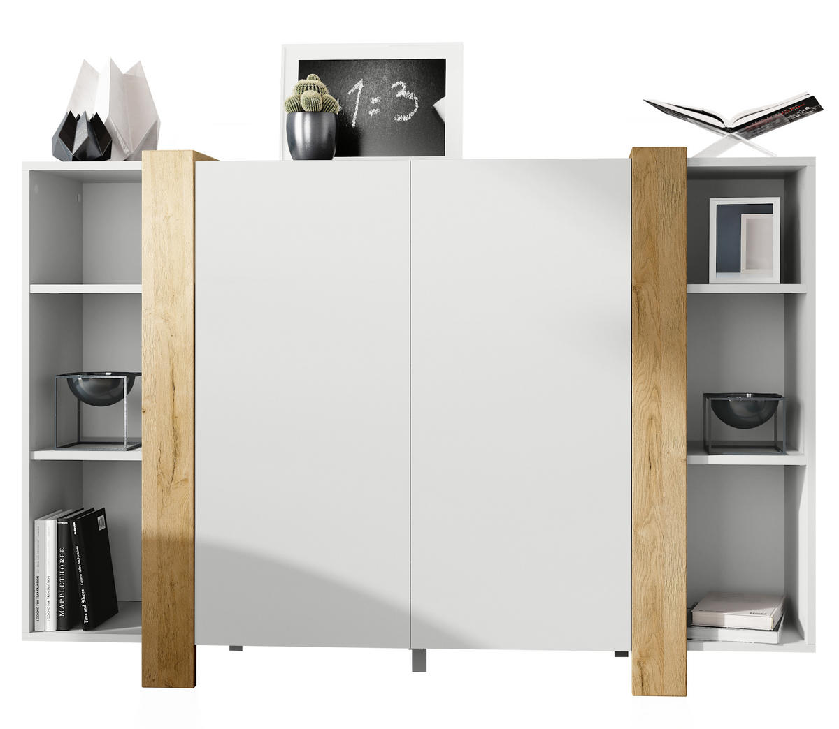 HIGHBOARD Ida Blenden in Eiche Natur - Eichefarben, Holzwerkstoff (149/101/34cm) - Vladon