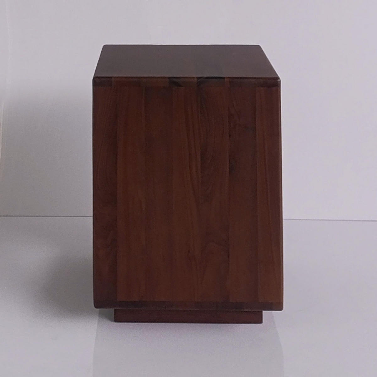 NACHTTISCH Emma 2, Natur massives Walnussholz - Braun, Holz (40/50/38cm) - WOODEK