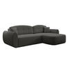 ECKSOFA L Form Nubio Grau 282/170/91 cm – modernes Sofa fürs Wohnzimmer - Schwarz/Grau, Kunststoff/Textil (282/170cm) - AX Living
