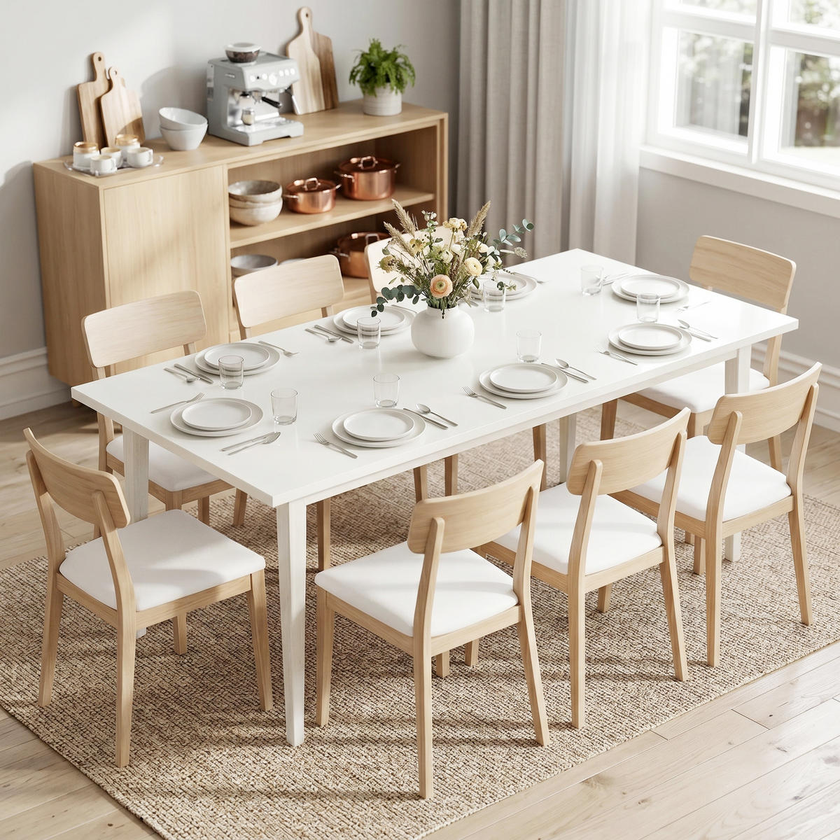 ESSTISCH Creme 180/90/76 cm - Creme, Holz/Holzwerkstoff (180/90/76cm) - PANGIVO