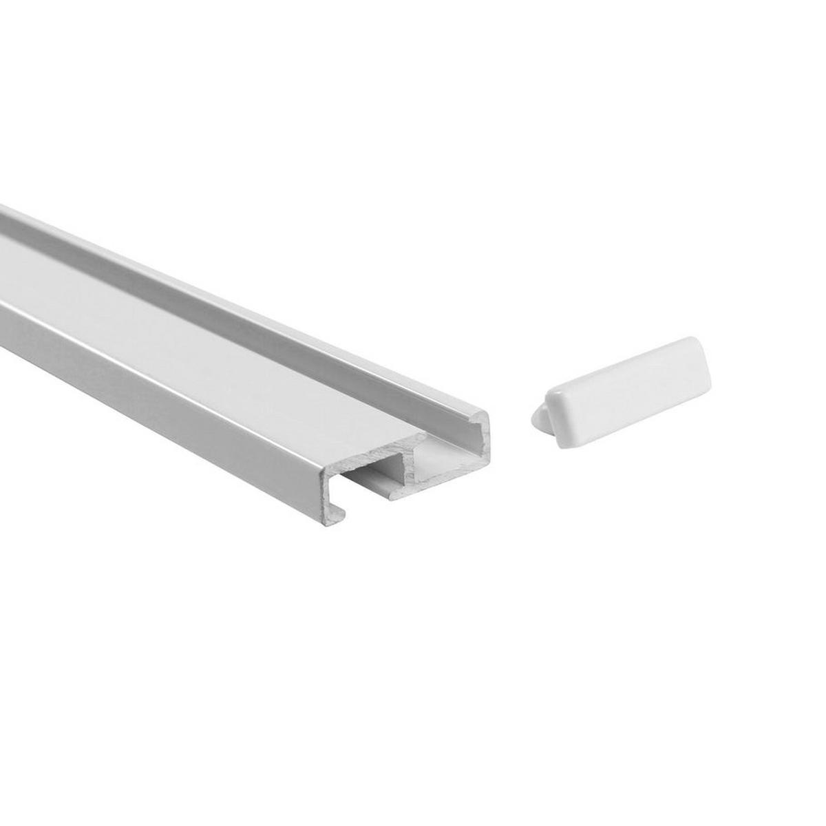 GARDINENSCHIENE auf Maß 1-lauf Deckenmontage Minimal 230cm - Weiß, Metall (230cm) - Deco-Raum