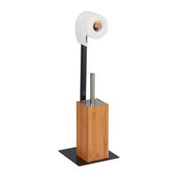WC Garnitur - Multicolor, Holz/Metall (20/60/20cm) - Relaxdays