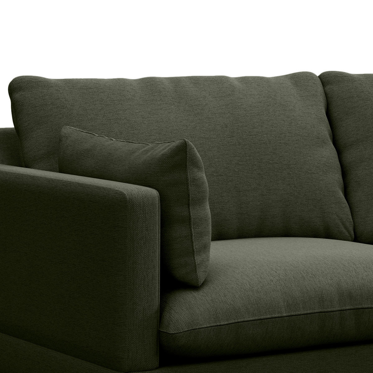 ECKSOFA mit Longchair - Webstoff - Buchefarben/Grau, Buchenholz/Textil (242/150cm) - home24