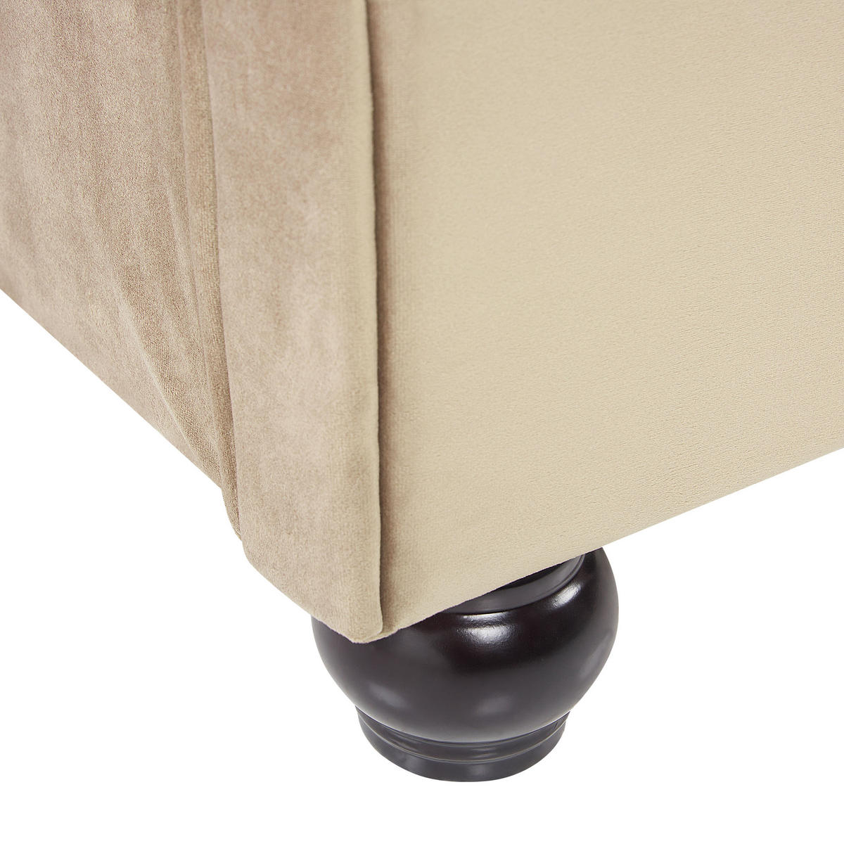 POLSTERBETT 180/200cm Beige Avallon - Beige, Textil (180/200cm) - Beliani