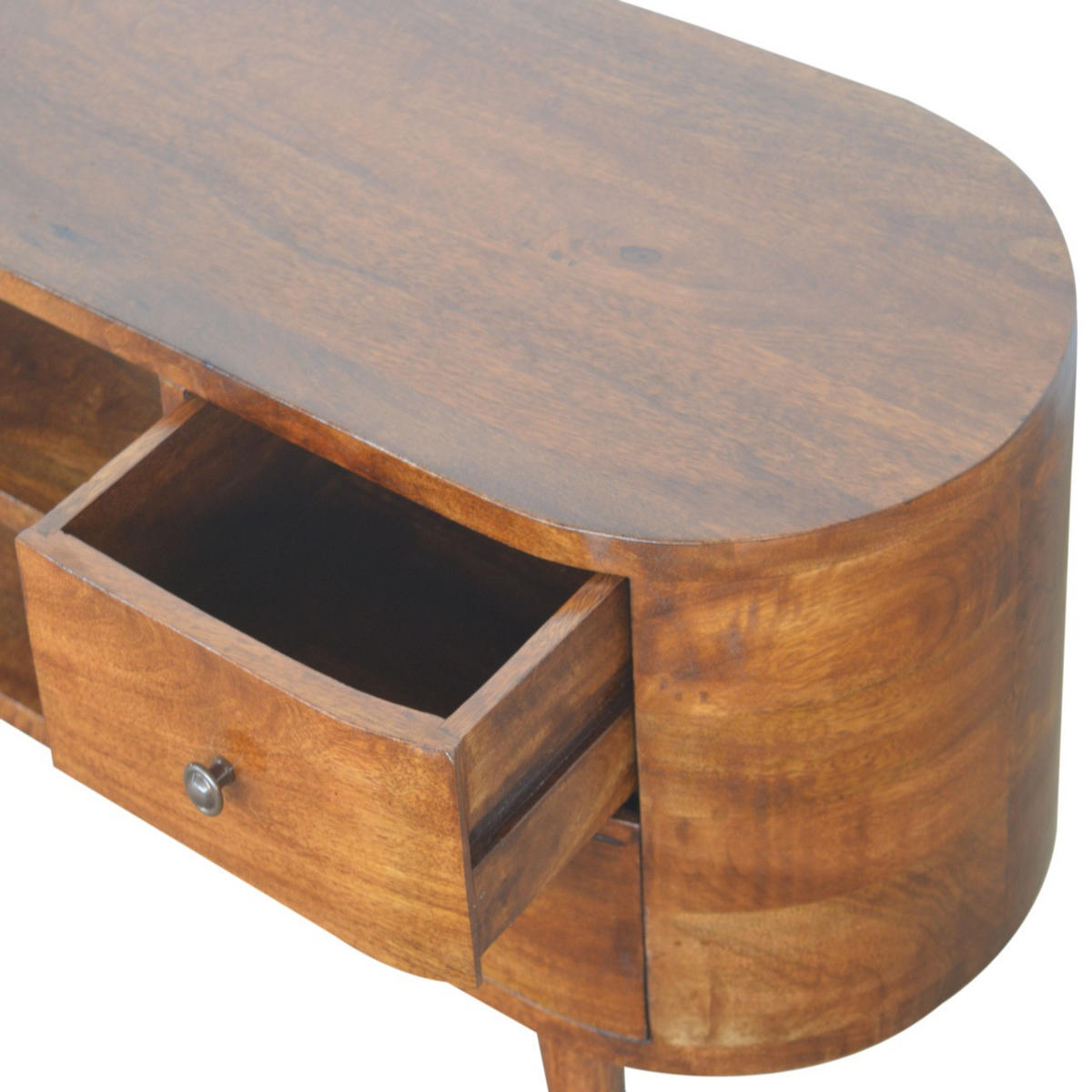 TV-ELEMENT in Kastanien-Finish - Messingfarben/Braun, Holz/Metall (110/47/35cm) - Artisan Furniture