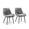 ESSZIMMERSTUHL Eleganza Grau 2er Set - Hellgrau, Metall (53.5/85/59cm) - Vicco