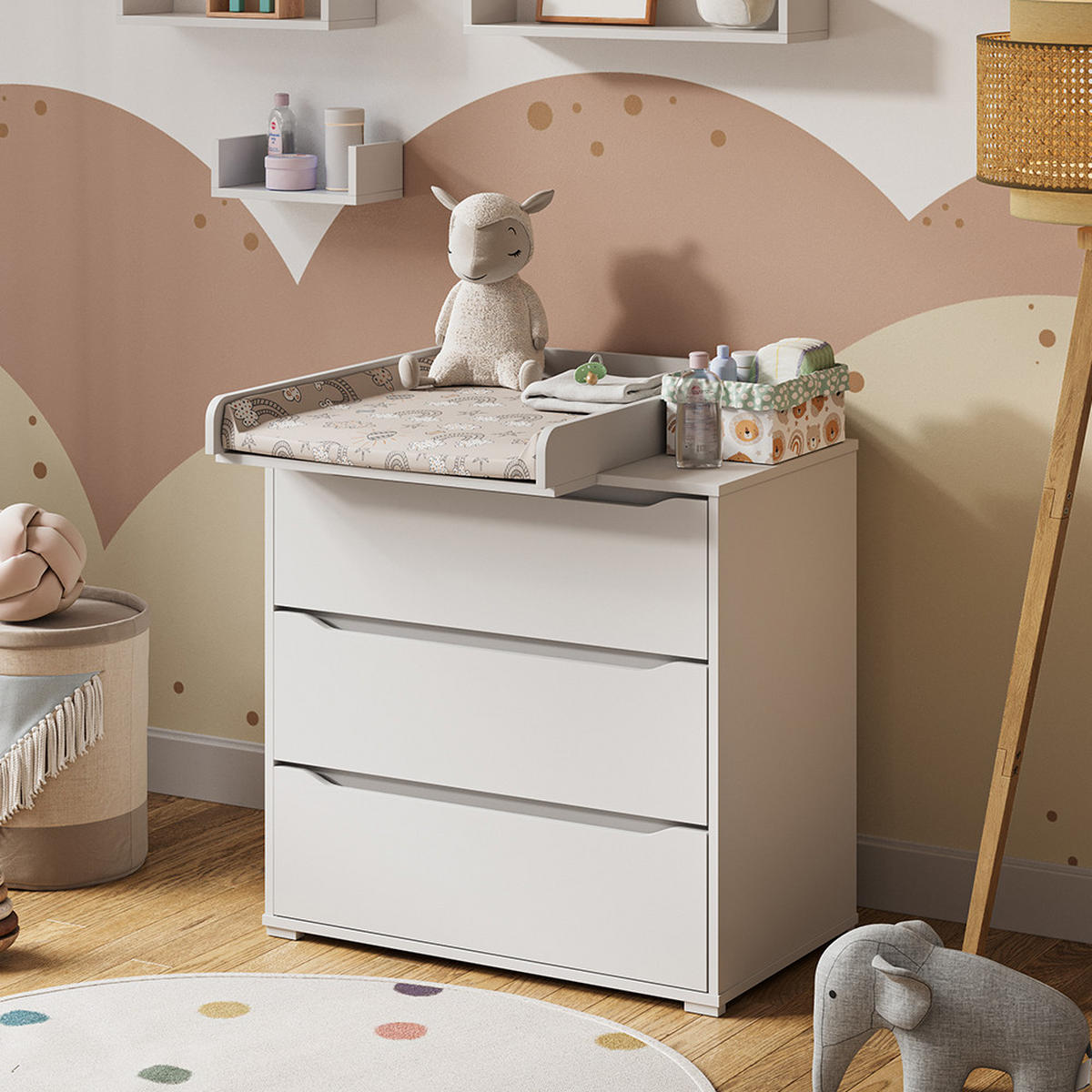 PŘEBALOVACÍ PULT Wicko Bílá - bílá, kompozitní dřevo (60/10/76cm) - Vicco