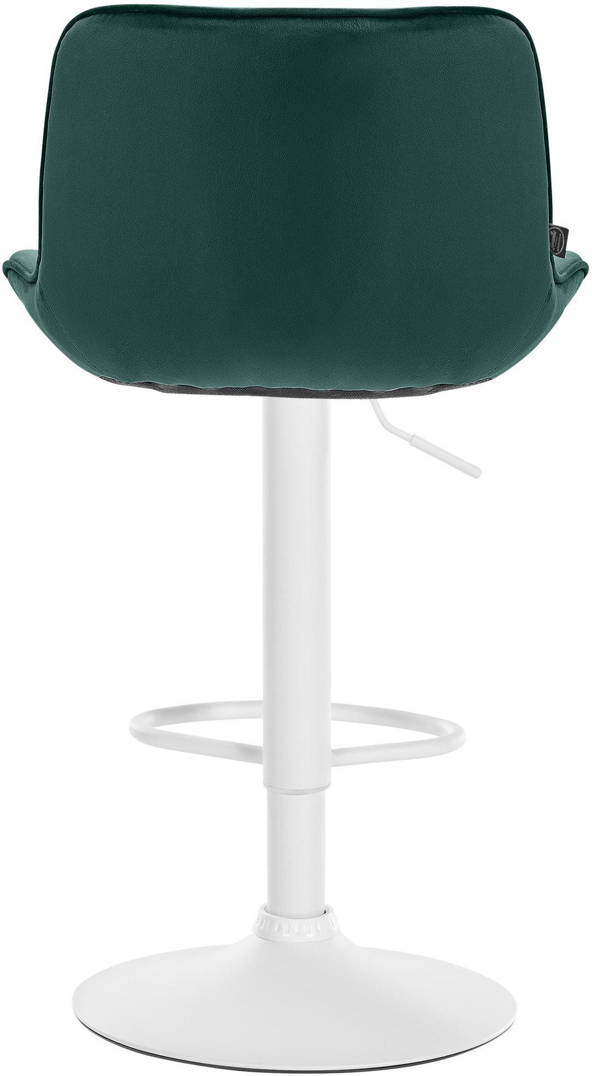 BARHOCKER Samt grün - Weiß/Grün, Textil/Metall (49/85/51cm) - CLP