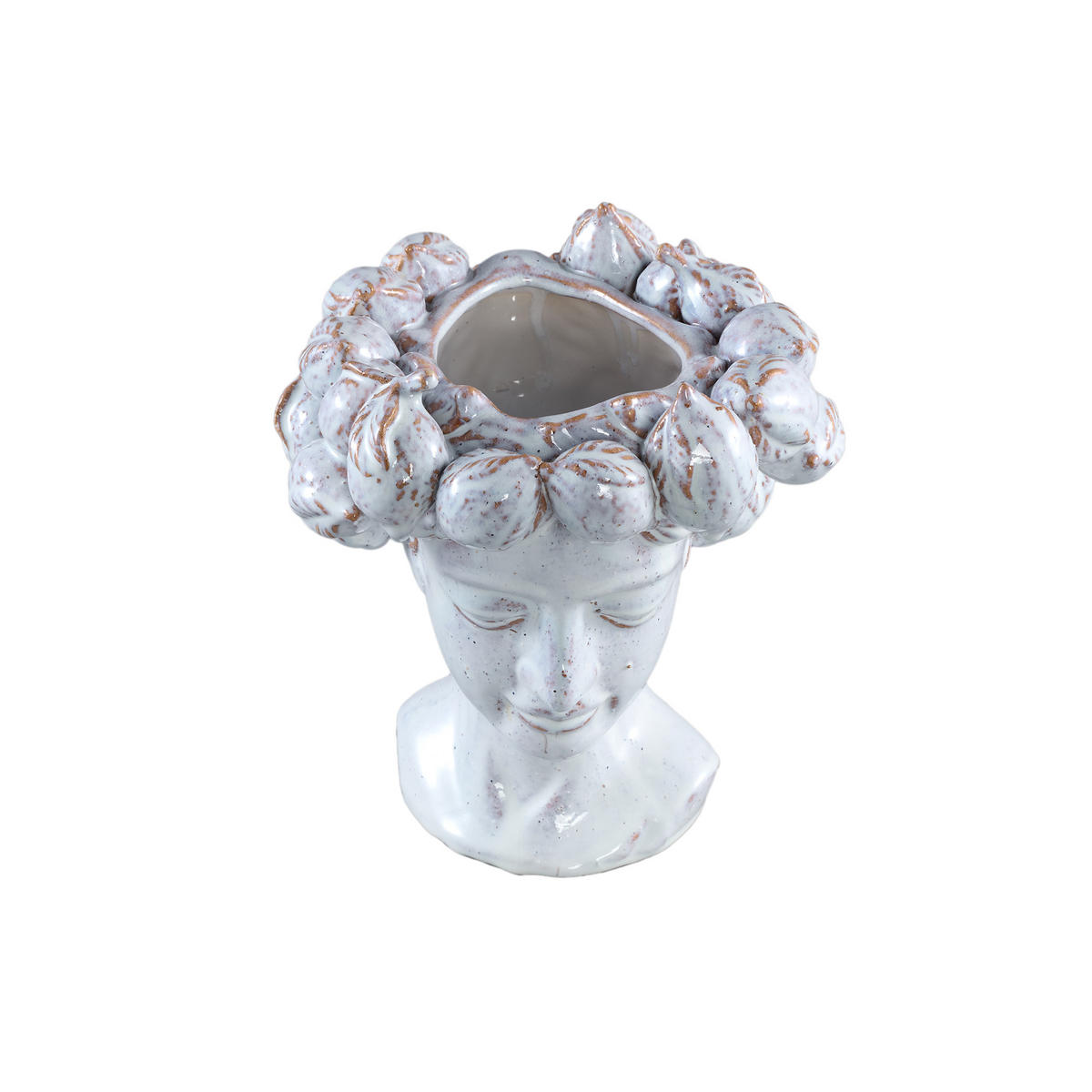 SKULPTUR Alani Weiß 25.5/24/27cm - Weiß, Keramik (24/27/25.5cm) - PTMD Collection