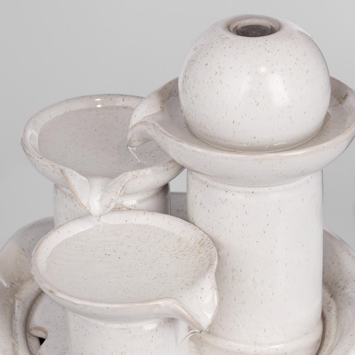 TISCHBRUNNEN Balance - Beige, Keramik (21/24/21cm) - Butlers