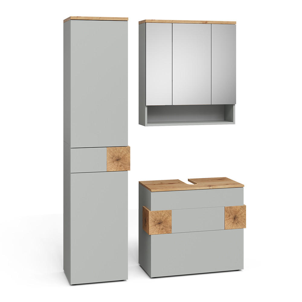 SET MOBILIER BAIE Eden, Gri, 3 piese