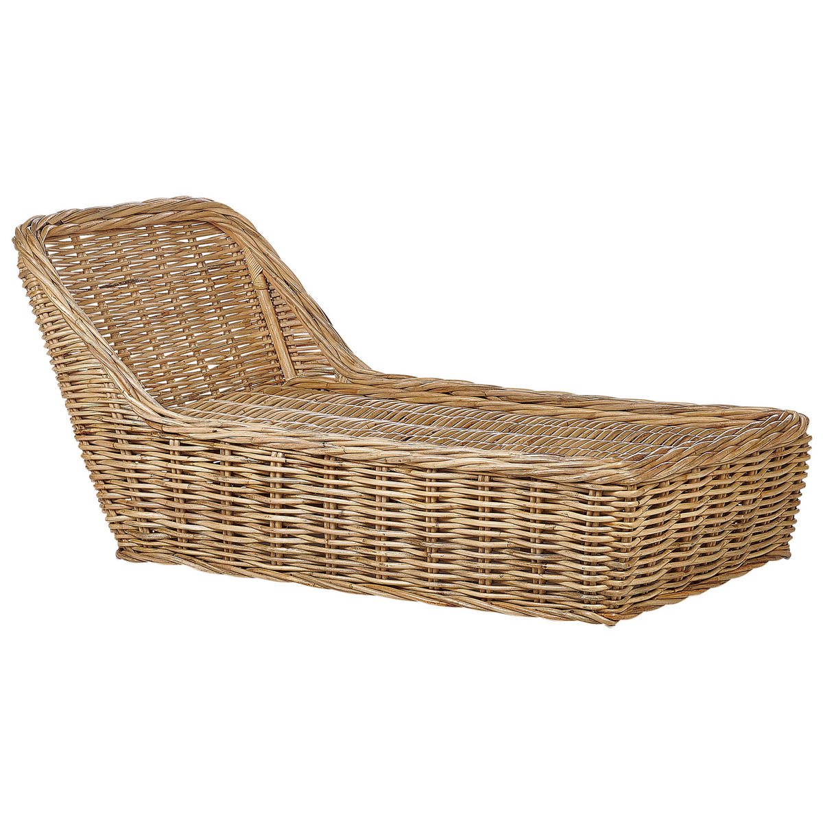 GARTENLIEGE Naturfarben Belsito - Naturfarben/Grau, Naturmaterialien (93/100/180cm) - Beliani
