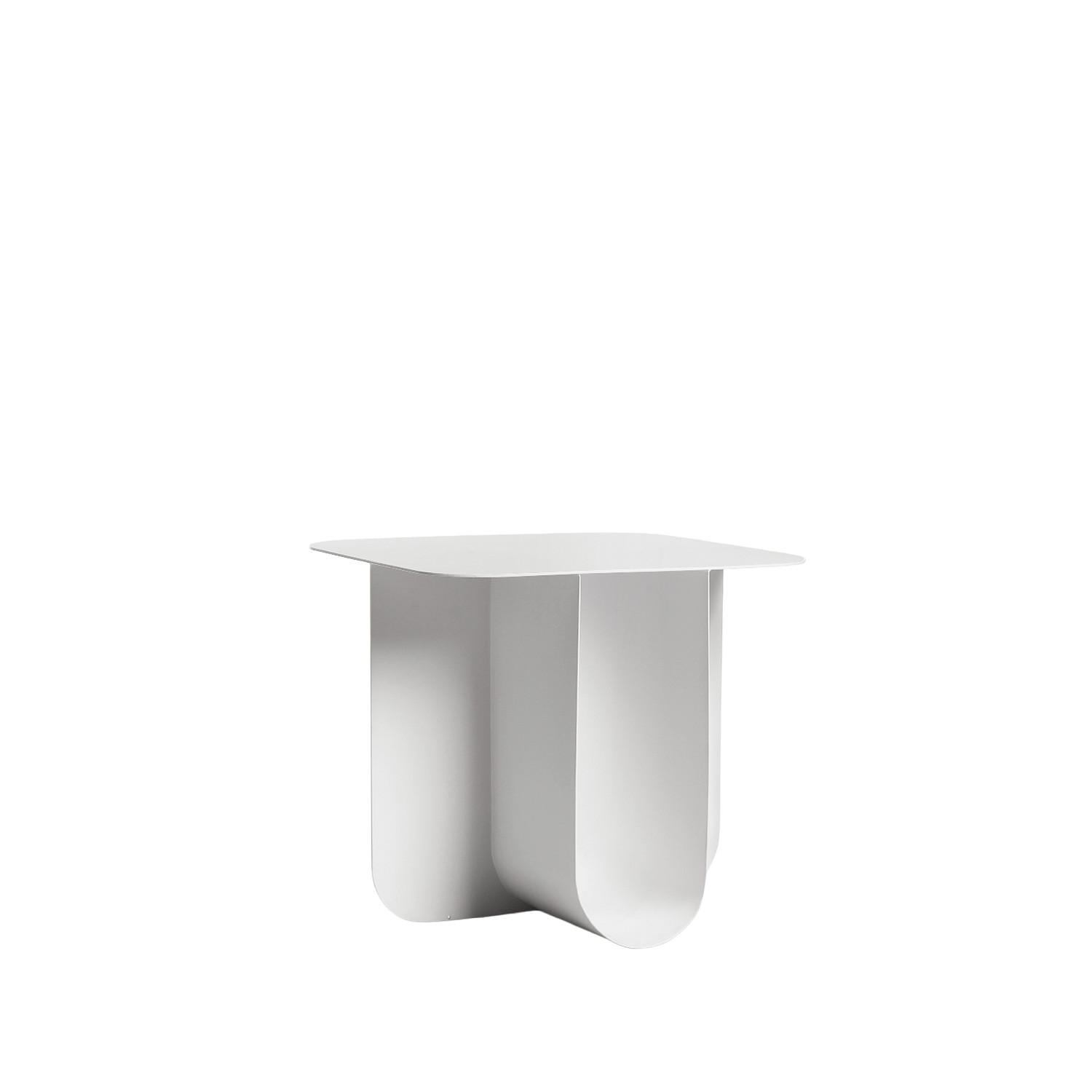 BEISTELLTISCH Bend Weiß 45 cm x 40 cm - Weiß, Metall (45/40/40cm) - Klast Home